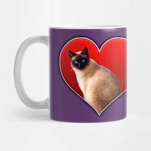 Cat With A Heart Mug